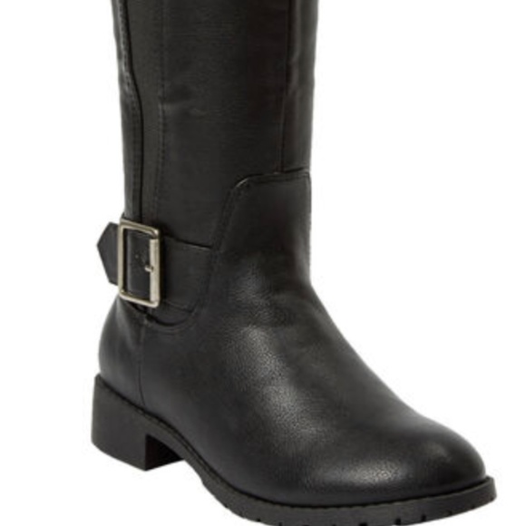 COMFORTVIEW The Milan Tall WIDE-CALF Faux Leather Boot Sz 8 1/2 Wide Black - Picture 3 of 13